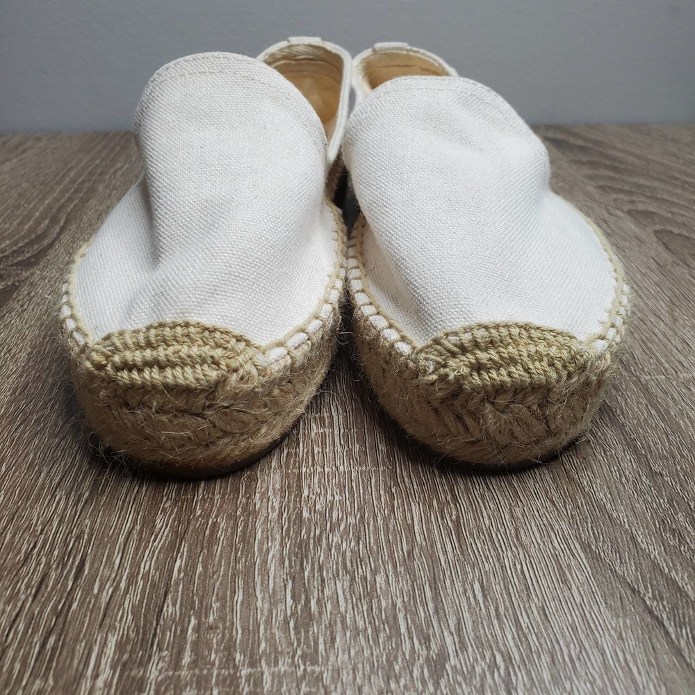 SOLUDOS White Round Toe Slip On Platform Smoker Espadrille Shoes Sz 5.5 - Picture 7 of 10